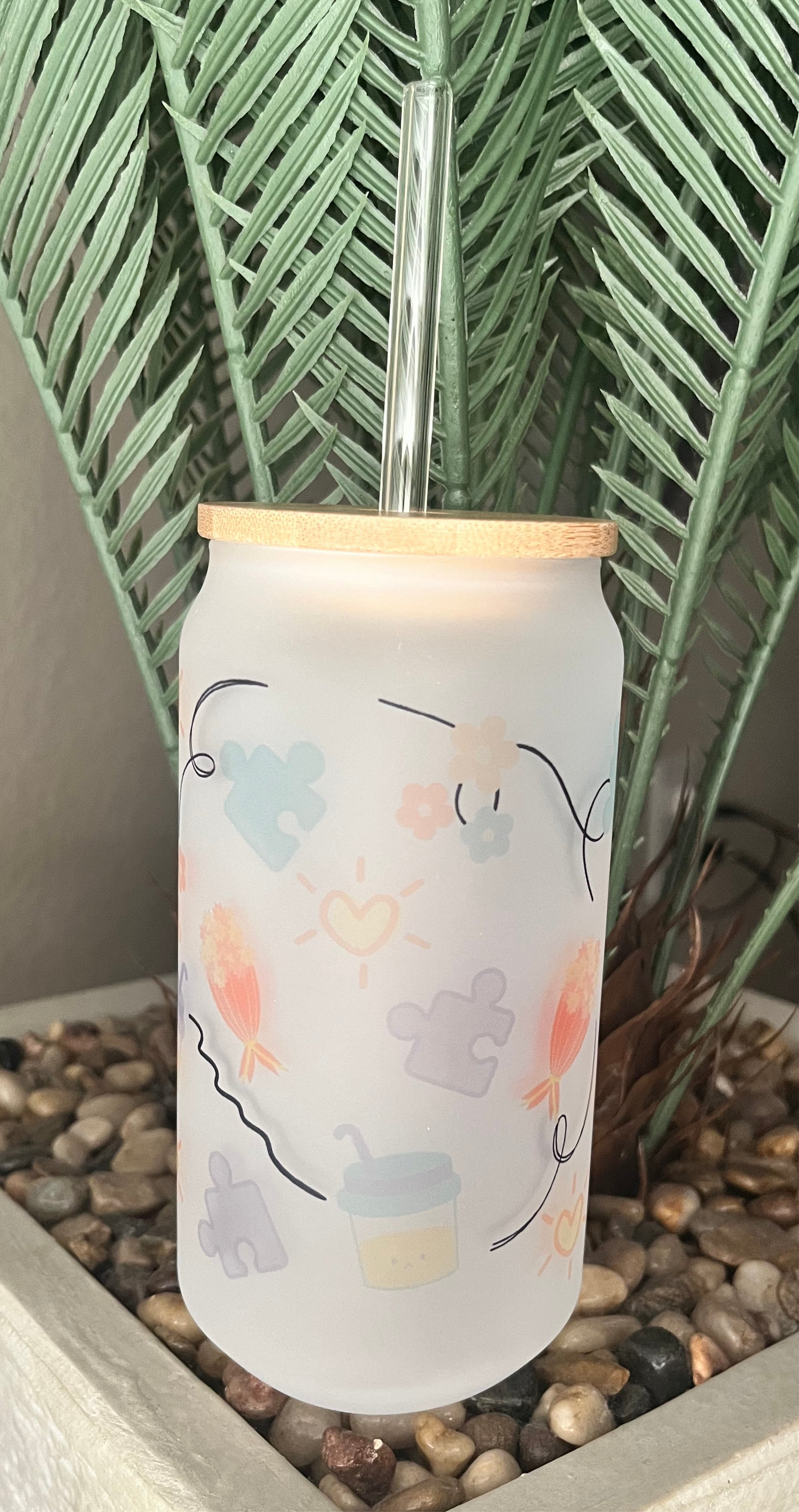 The lil things Frosted Glass